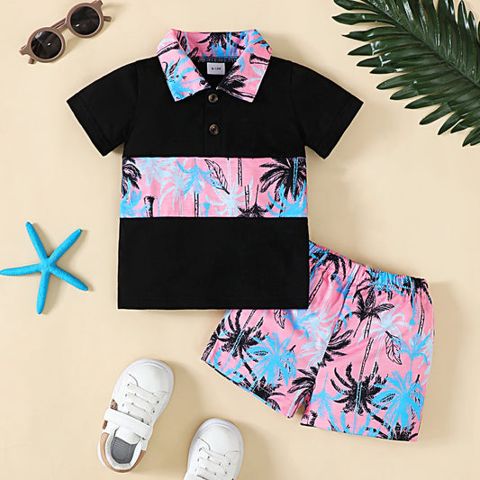 Tropical Short Sleeve Top and Shorts Set